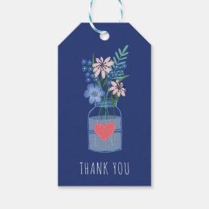 Thank You Masons Jar Floral Gift Tags