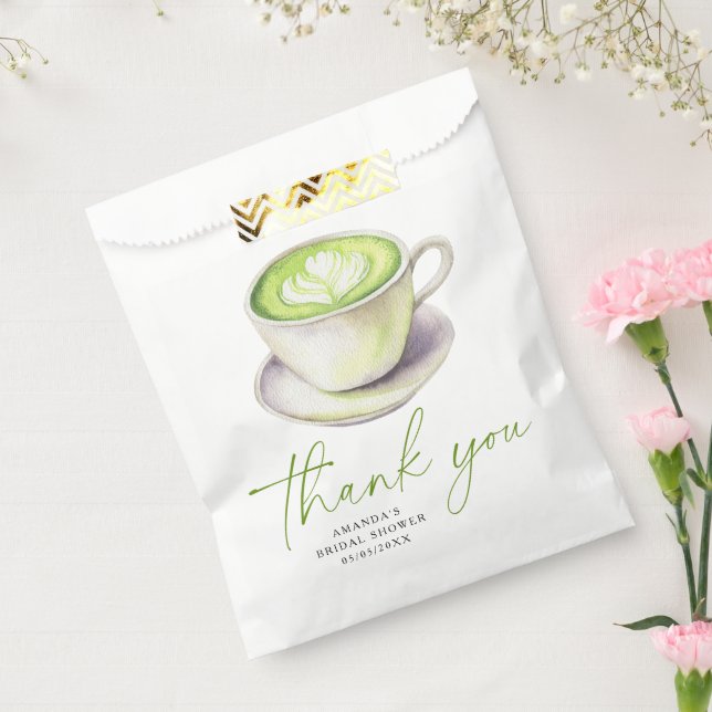  Thank you Matcha Tea Bridal shower  Favour Bag (Sealed)