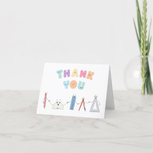 Thank You - Math Teacher Card