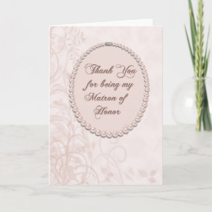 Thank You Matron of Honour Card