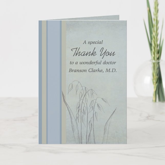 Thank You Medical Doctor Physician Healthcare Card (Front)