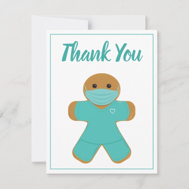 Thank You Medical Nurse Doctor Gingerbread Man (Front)