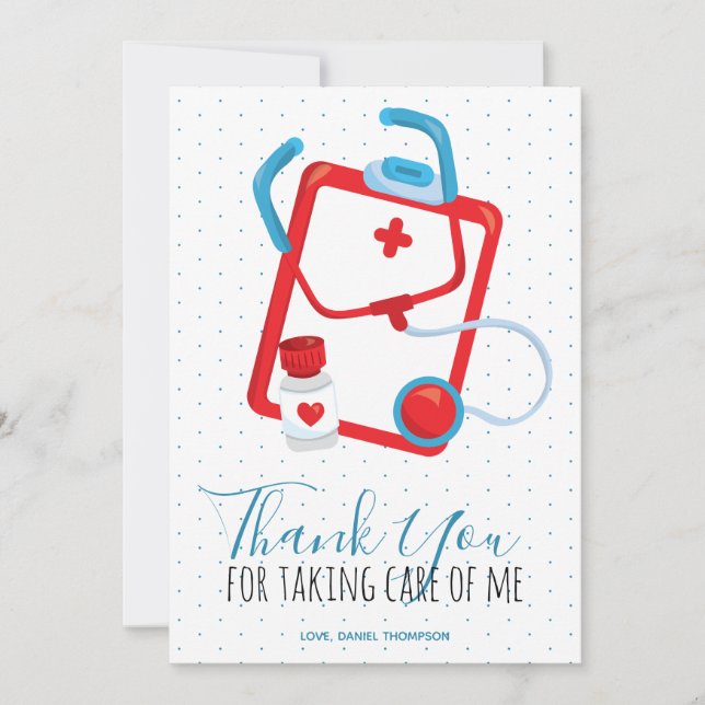 Thank You Medical Stethoscope Pills Nurse Doctor (Front)