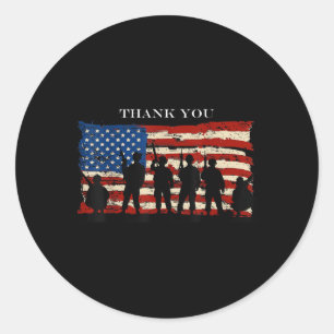 Thank You ! Memorial Day Classic Round Sticker