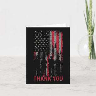 Thank You Memorial Day Military Flag Design  Card