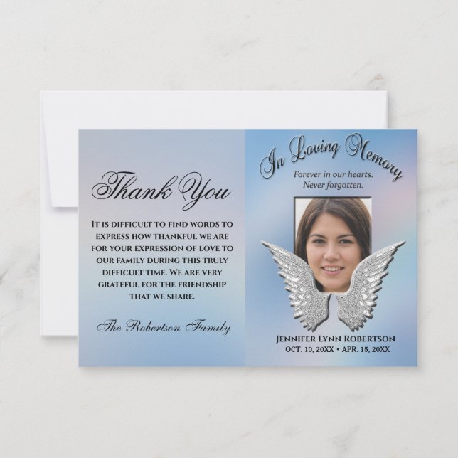 Thank You Memorial Photo Keepsake (Front)