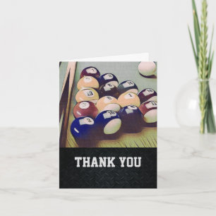 Thank You Men's Billiards Note Card