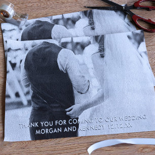 Thank You Message Wedding Photo Tissue Paper