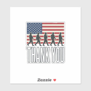 Thank You Military Flag Silhouette Vintage Shirt D