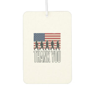 Thank You Military Flag Silhouette Vintage Shirt D Air Freshener