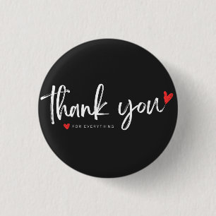 Thank You Minimalist Button Badge