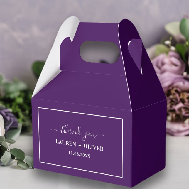 Thank You Minimalist Wedding | Purple Favor Box (Creator Uploaded)