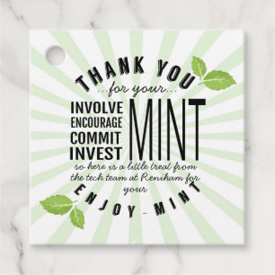 thank you mint volunteer involvement commitment  favour tags