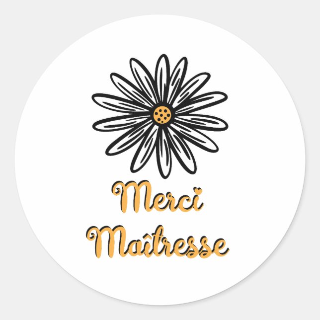 Thank you mistress classic round sticker (Front)
