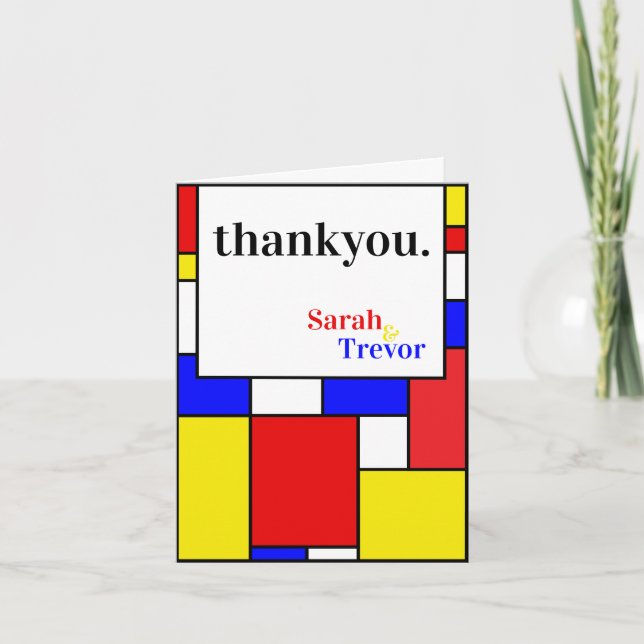 Thank You | Modern Bold Primary Colours (Front)