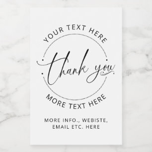 Thank you Modern Create Your Own Small Business  Food Label