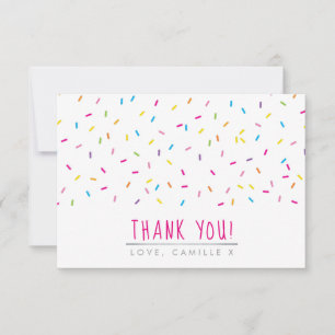 THANK YOU modern cute sprinkles colourful baking Card