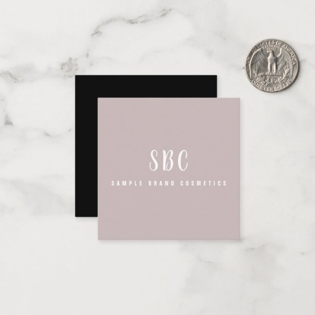 Thank You Modern Elegant Chic Cosmetics Business Card (Front/Back In Situ)