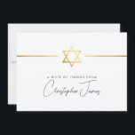 THANK YOU modern gold jewish star navy blue<br><div class="desc">[ NOTE - THE GOLD EFFECT IS A PRINTED PICTURE ] A modern, simple design for THANK YOU CARD Setup as a template it is simple for you to add your own details, or hit the ize button and you can add or change text, fonts, customsizes, etc TIP: 1. To...</div>