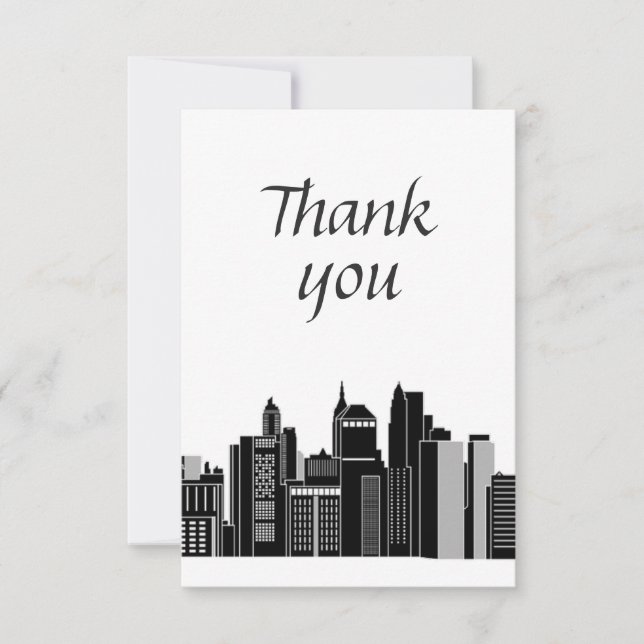 Thank You Modern Graphic CityScape City (Front)