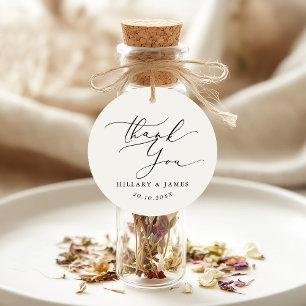 Thank you Modern Minimalist Wedding  Favour Tags