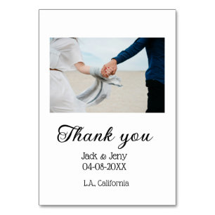 Thank you modern simple wedding couple name messag