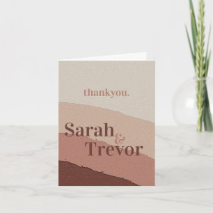 Thank You   Modern Watercolor Retro Dusty Rose