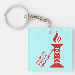 Thank You, Mom and Dad, for Your Loving Support Keychain