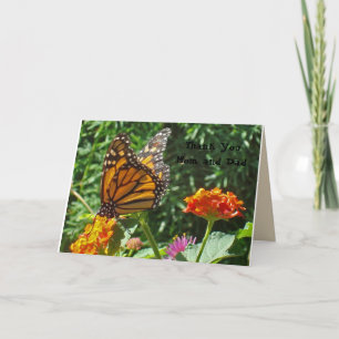 Thank You Mom and Dad Monarch Butterfly College Card