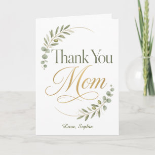 Thank You Mom Botanical Appreciation Card
