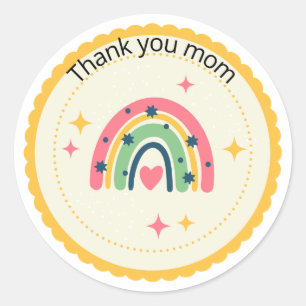 Thank you mom classic round sticker
