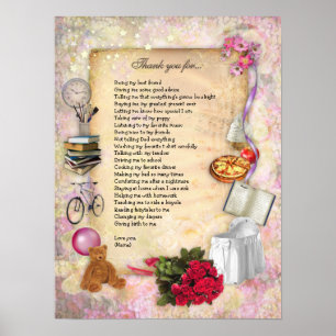 Thank you Mom (customizable) Poster