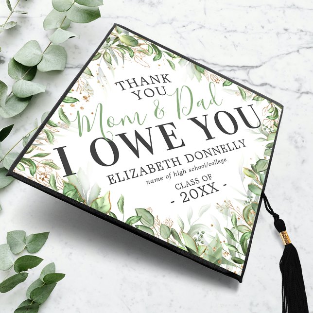 Thank You Mom & Dad Graduation Cap Topper (Creator Uploaded)