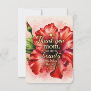 Thank you mom Floral Mother’s Day Card