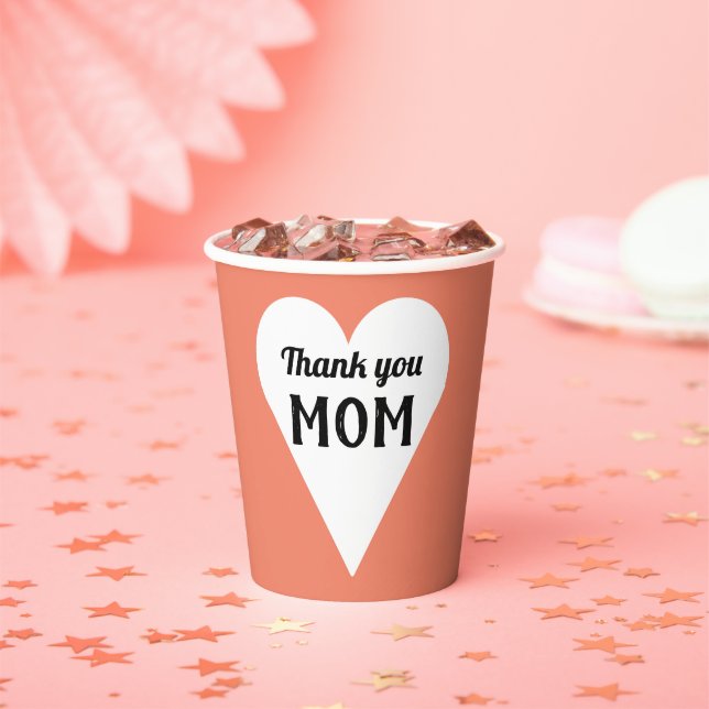 Thank you mom message paper cups (Insitu)
