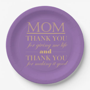 Thank You Mom, Mother's Day Plate