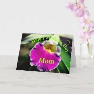 Thank You Mom Orchid Flower Mother's Day  Card