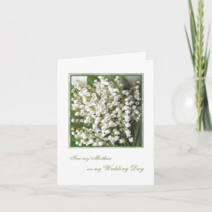 Thank you Mom, Wedding. White Lily of the valley. Card