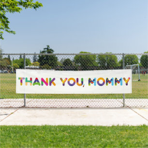 Thank You, Mommy Colourful Banner