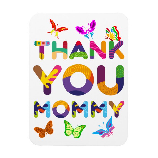 Thank You Mommy Colourful Magnet (Vertical)