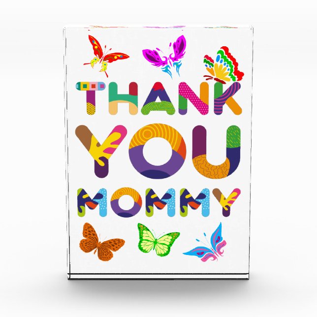 Thank You Mommy Colourful Photo Block (Front)
