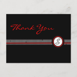 Thank You Monogram Postcard
