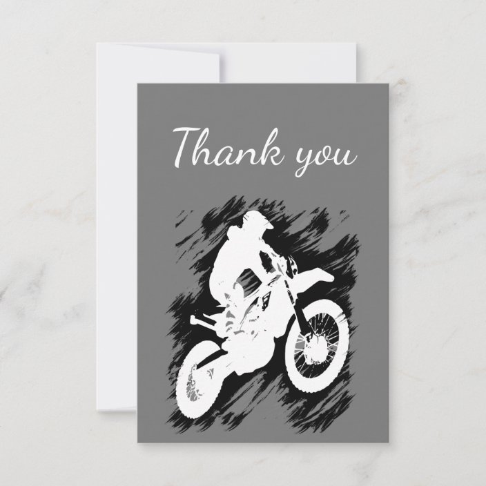 Thank You Motocross Motorcycle Racing Cycling Bike | Zazzle.ca