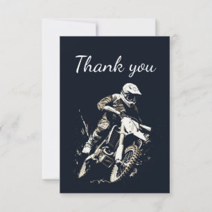 Thank You Motocross Motorcycle Racing Cycling Bike Card