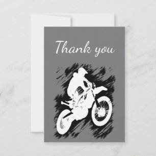 Thank You Motocross Motorcycle Racing Cycling Bike Card
