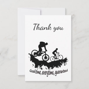 Thank You Mountain Cross Country Biking Bike Cycle Card