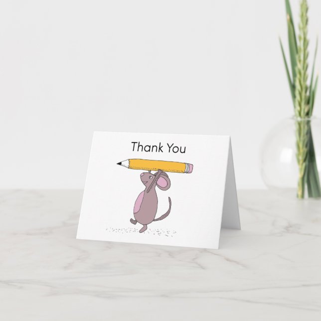 Thank You Mouse Holiday Card (Front)