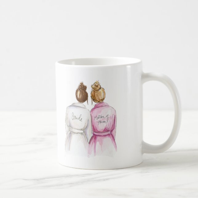 Thank You Mug Auburn Bride Dark Blonde Maid (Right)