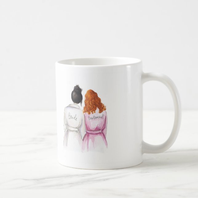 THANK YOU Mug Black Bun Bride Red Curls Bm (Right)