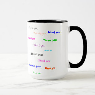 Thank you mug, coloured mug
